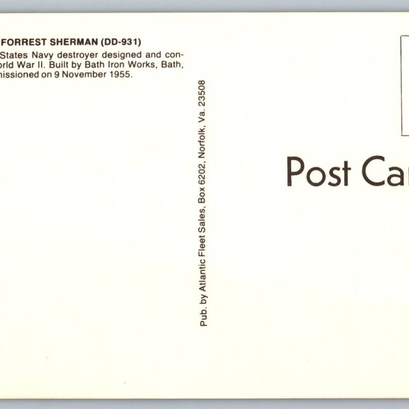 Postcard  Unposted  Warships [Destroyers] Lot of 8 Historic Collection #1164 - Picture 14 of 16